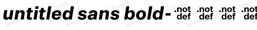 untitled sans bold字体转换